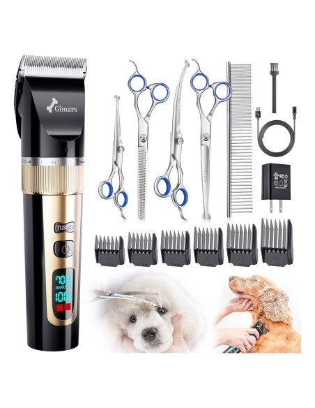 Cortapelos Inalámbrico Gimars 4 Velocidades 7000 RPM para Mascotas Cortapelos Inalámbrico Gimars 4 Velocidades 7000 RPM para Mascotas