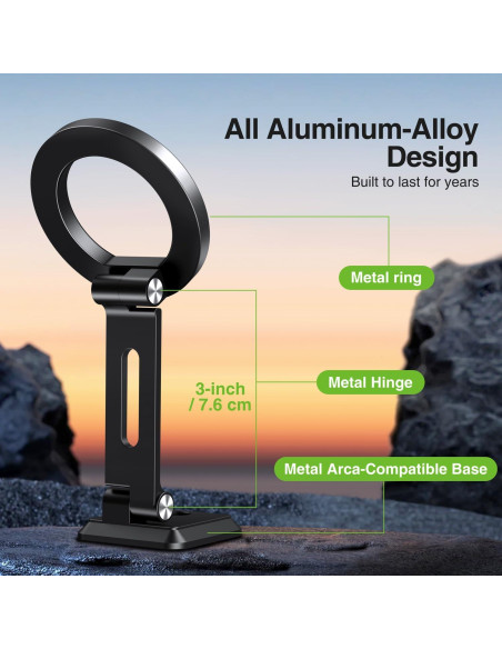 Soporte de trípode magnético Elitehood para iPhone con Arca Soporte de trípode magnético Elitehood para iPhone con Arca