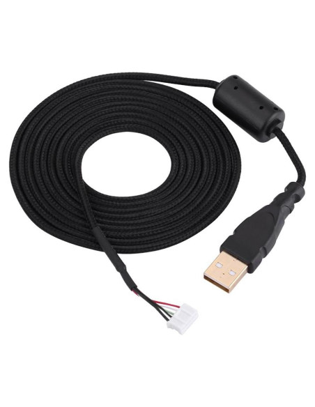 Cable Universal para Ratón Yosoo Trenzado USB 5 Pines Negro Cable Universal para Ratón Yosoo Trenzado USB 5 Pines Negro