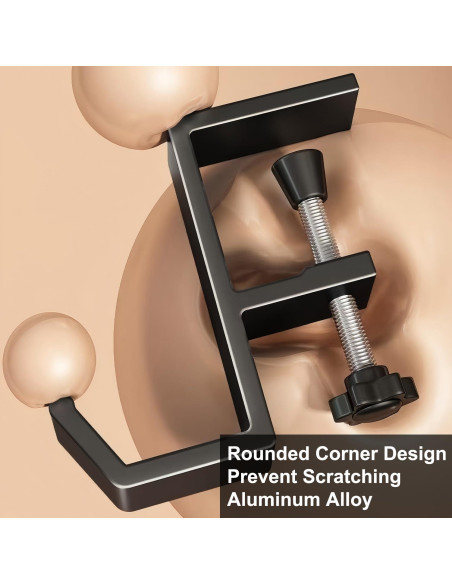Soporte para Auriculares JAKO de Aluminio Negro para Escritorio Soporte para Auriculares JAKO de Aluminio Negro para Escritorio