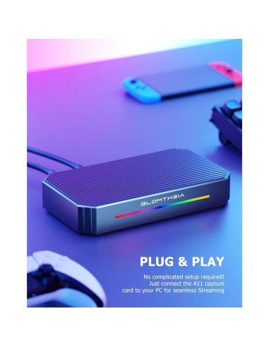Tarjeta de Captura 4K Glomtheia A11 HDMI USB C para Streaming