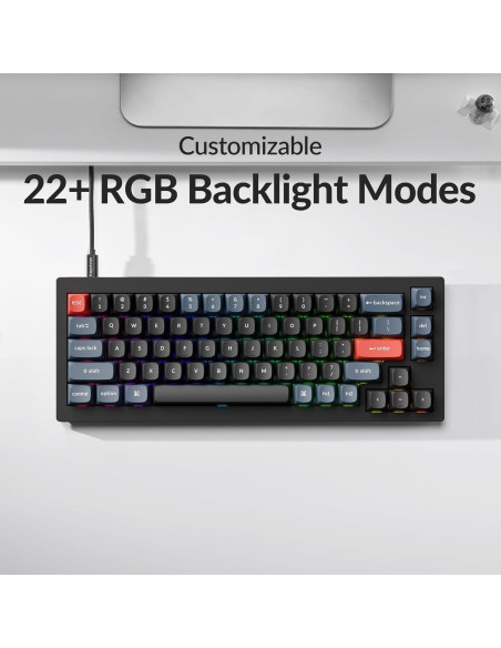 Teclado Mecánico Keychron V2 65% QMK/VIA Negro Carbón Teclado Mecánico Keychron V2 65% QMK/VIA Negro Carbón
