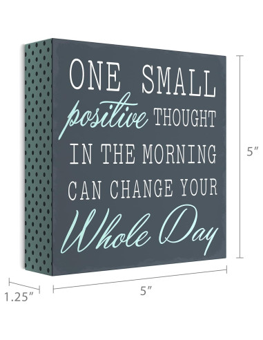 Cartel de Madera Barnyard Designs Motivacional 12.7x12.7cm