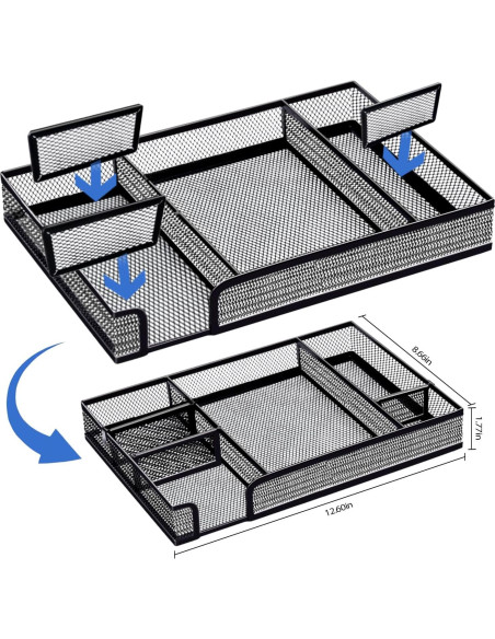 Conjunto de Suministros de Oficina Daphilly Negro - Organizador, Grapadora, Tijeras y Más Conjunto de Suministros de Oficina Daphilly Negro - Organizador, Grapadora, Tijeras y Más