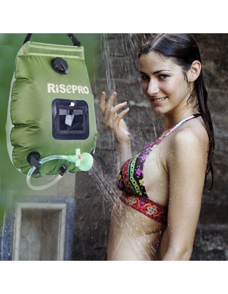 Bolsa de Ducha Solar RISEPRO 20L Calentamiento 45C Camping Bolsa de Ducha Solar RISEPRO 20L Calentamiento 45C Camping