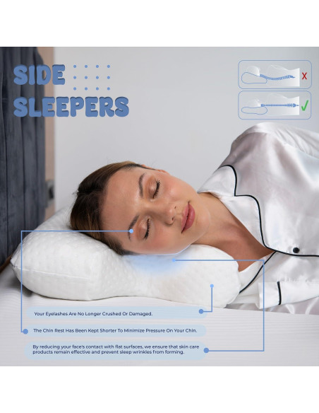 Almohada de Belleza CASAROL Estándar Satén Blanco Roto 2 en 1 Almohada de Belleza CASAROL Estándar Satén Blanco Roto 2 en 1