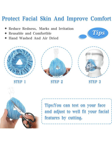 Forros de Máscara CPAP Tudomro - 6 Paquetes Suaves y Reutilizables