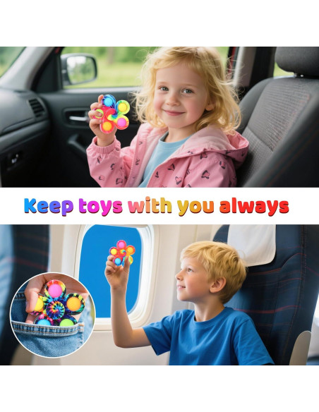 Paquete de 6 Juguetes Fidget WELLVO para Niños 3+ Paquete de 6 Juguetes Fidget WELLVO para Niños 3+