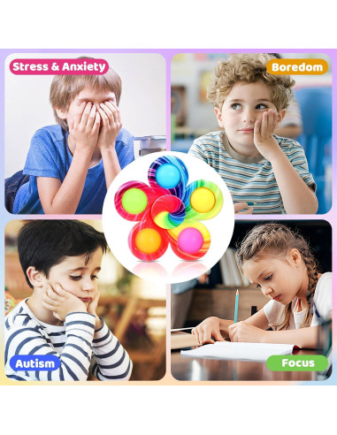 Paquete de 6 Juguetes Fidget WELLVO para Niños 3+