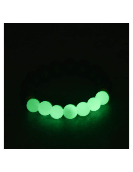 Pulsera Ajustable de Lava y Piedra Verde Mystiqs - Aromaterapia Pulsera Ajustable de Lava y Piedra Verde Mystiqs - Aromaterapia