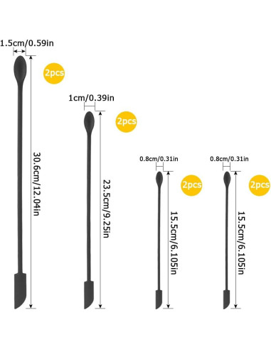 Juego de 8 Mini Espátulas de Silicona MaehSab para Cocina y Belleza