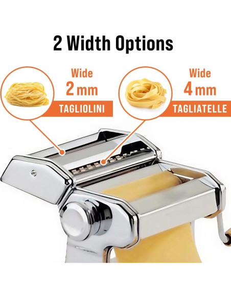 Máquina de Pasta Manual Japard, 6 Grosor Ajustable, 2-4 mm Máquina de Pasta Manual Japard, 6 Grosor Ajustable, 2-4 mm
