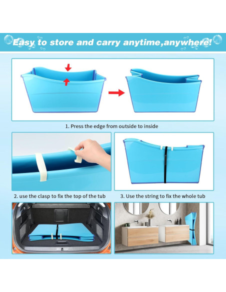 Bañera Plegable para Perros Grandes YUEPET 49 Galones Bañera Plegable para Perros Grandes YUEPET 49 Galones