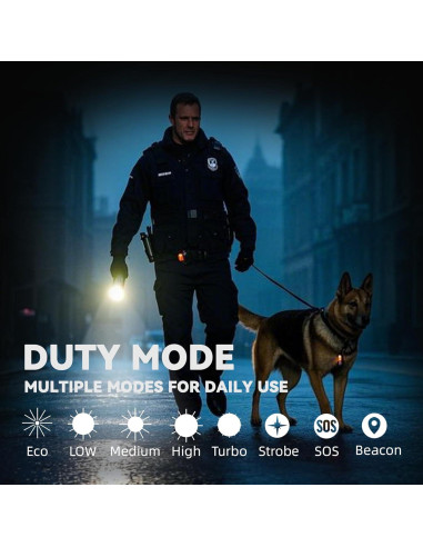 Linterna táctica Sofirn SK40 3200 lúmenes recargable 580m