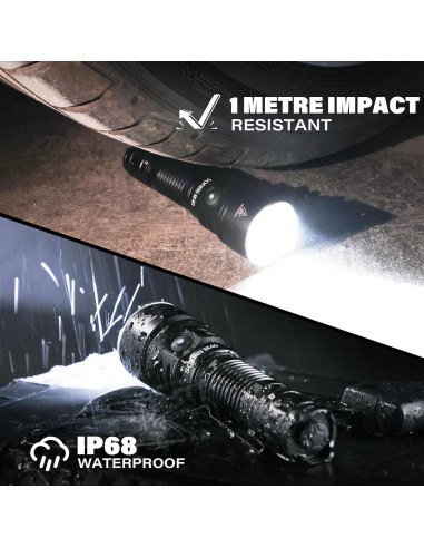 Linterna táctica Sofirn SK40 3200 lúmenes recargable 580m