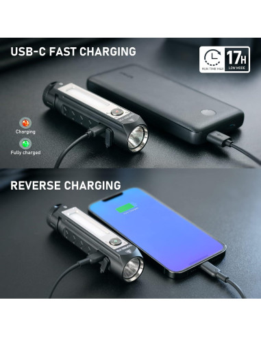 Linterna Recargable Sofirn IF23 4000lm IPX8 con Luz RGB