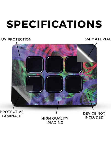Piel Brillante de Vinilo 3M para Elgato Stream Deck Mini - Salpicadura Neón Piel Brillante de Vinilo 3M para Elgato Stream Deck Mini - Salpicadura Neón