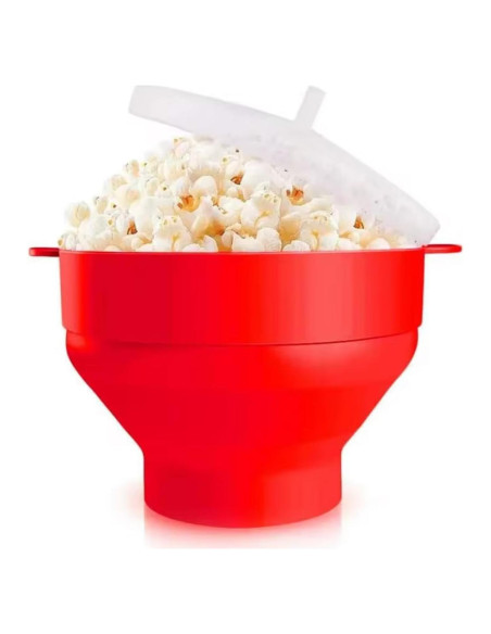 Tazón para Palomitas de Maíz Microondas Topnotchplace Rojo 1.9kg Tazón para Palomitas de Maíz Microondas Topnotchplace Rojo 1.9kg
