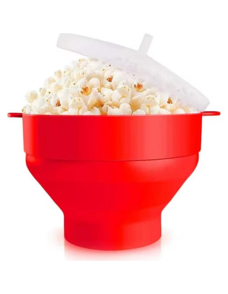Tazón para Palomitas de Maíz Microondas Topnotchplace Rojo 1.9kg Tazón para Palomitas de Maíz Microondas Topnotchplace Rojo 1.9kg