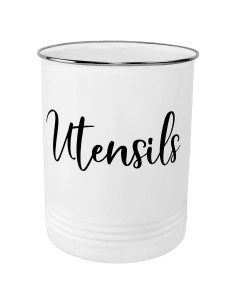 Soporte de Utensilios Vintage Home Acre Designs - Organizador 17x13.7cm - Blanco