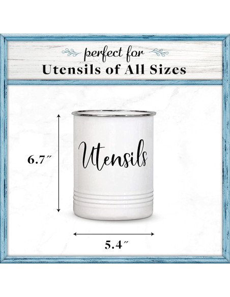 Soporte de Utensilios Vintage Home Acre Designs - Organizador 17x13.7cm - Blanco Soporte de Utensilios Vintage Home Acre Designs - Organizador 17x13.7cm - Blanco