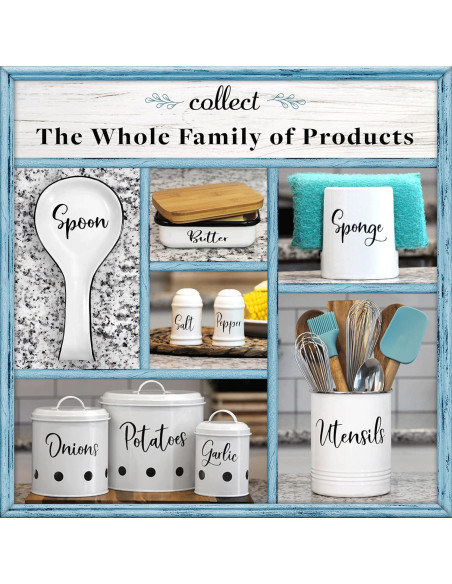Soporte de Utensilios Vintage Home Acre Designs - Organizador 17x13.7cm - Blanco Soporte de Utensilios Vintage Home Acre Designs - Organizador 17x13.7cm - Blanco