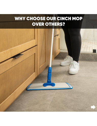 Cinch Mop de Microfibra para Pisos - 5 Piezas - Limpieza Eficaz