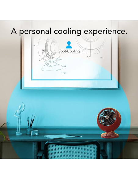 Ventilador de Mesa Vornado VFAN Mini Clásico Burdeos 2 Velocidades Ventilador de Mesa Vornado VFAN Mini Clásico Burdeos 2 Velocidades