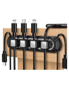 Soporte Magnético Dracool para Cables 6 Slots Negro