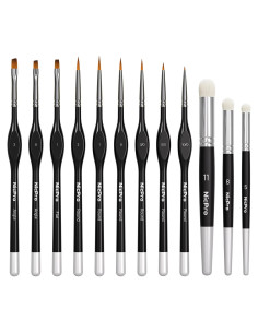 Juego de Pinceles de Pintura Nicpro - Set de 12 Pinceles