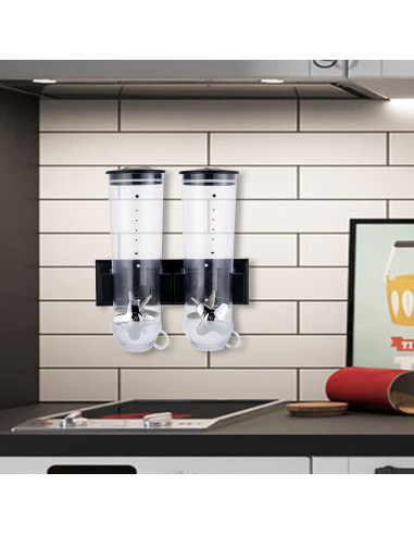 Dispensador de Cereales de Pared CyoutShop 3L Negro