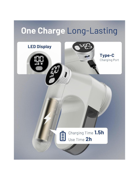 Quitapelusas Beautural Eléctrico Portátil 6 Cuchillas LED Quitapelusas Beautural Eléctrico Portátil 6 Cuchillas LED