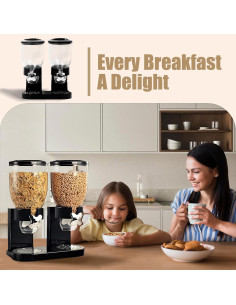 Dispensador de Cereal Meegoo 3.5L Hermético con Doble Barril 2
