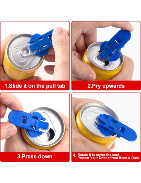 6 Abridores Manuales de Latas Pndeyo - Plástico Reutilizable 6 Abridores Manuales de Latas Pndeyo - Plástico Reutilizable