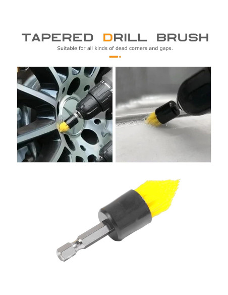Juego de cepillos de limpieza para coche SCUARI 6 piezas Juego de cepillos de limpieza para coche SCUARI 6 piezas