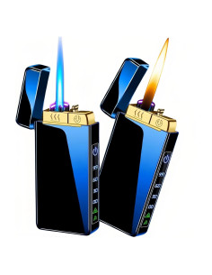 Encendedor de Butano NINSI Hielo Azul 3 en 1 Recargable USB