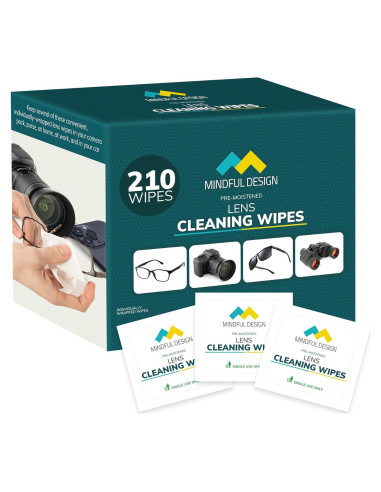 Toallitas de limpieza de lentes Mindful Design 210 unidades