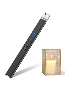 Encendedor Eléctrico Recargable LcFun Negro USB Plasma Arc