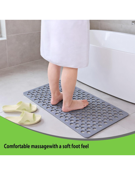 Alfombra de Baño Antideslizante TONBELYCH 76.2x43.2 cm Gris Alfombra de Baño Antideslizante TONBELYCH 76.2x43.2 cm Gris