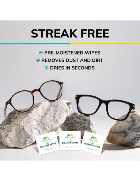 Toallitas de limpieza de lentes Mindful Design 210 unidades Toallitas de limpieza de lentes Mindful Design 210 unidades