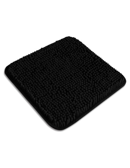 Alfombra de Baño PureSwan 30x30cm Antideslizante Chenilla Negra Alfombra de Baño PureSwan 30x30cm Antideslizante Chenilla Negra