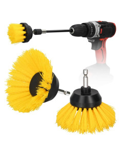 Kit de Cepillos de Limpieza para Taladro DkOvn 3 Piezas Amarillo