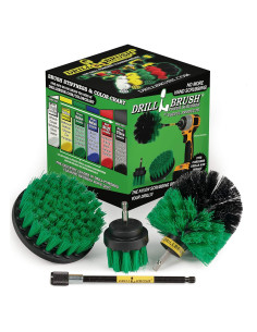 Kit de Cepillos de Limpieza Drillbrush Verde para Cocina