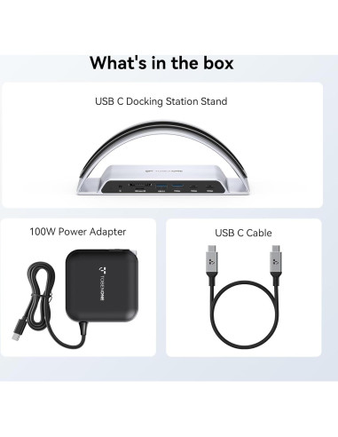 Estación de Acoplamiento USB C TobenONE Doble Monitor 4K