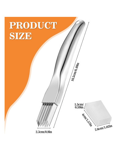 Cortador de Verduras VZZNN 2 Pcs Acero Inoxidable Multifuncional