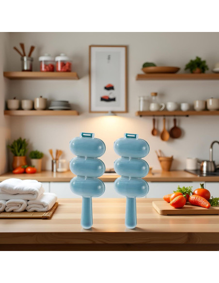 Kit de Moldeadores de Bolas de Arroz Htppzjr - 2 Piezas Azul Kit de Moldeadores de Bolas de Arroz Htppzjr - 2 Piezas Azul