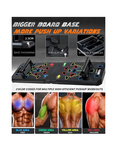 Tablero de Flexiones Multifuncional AKTJHS 16 en 1 Plegable