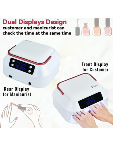 Lámpara de Uñas Inalámbrica Kicylicy 218W UV LED Recargable Lámpara de Uñas Inalámbrica Kicylicy 218W UV LED Recargable