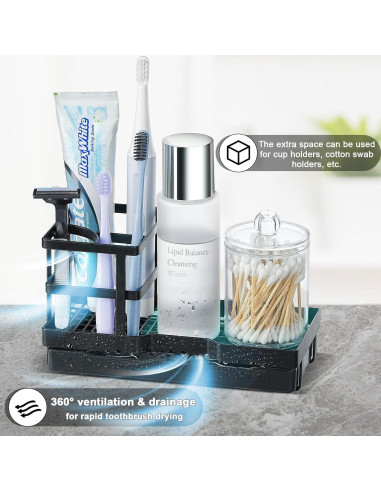 Soporte para Cepillos de Dientes MYITYARD con Organizador de Algodón