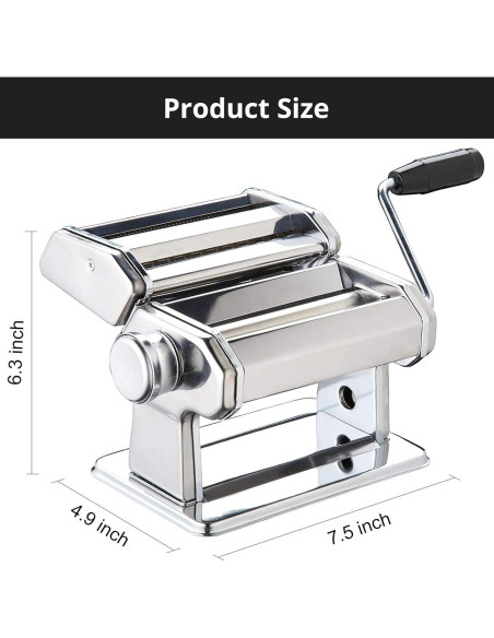 Máquina de Pasta METLUCK Manual Acero Inoxidable 9 Grosor Máquina de Pasta METLUCK Manual Acero Inoxidable 9 Grosor